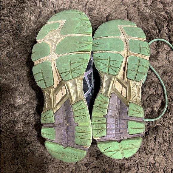 Asics Purple and Green Active Shoes - Picture 7 of 7